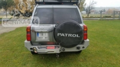 Bara spate OFF ROAD Nissan Patrol GU4 cu placă pentru troliu