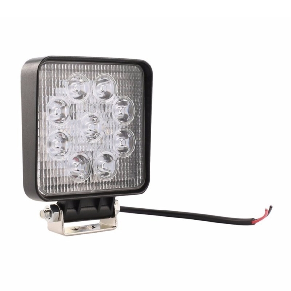 Lampa de lucru 9 LED-uri 27W Flood Slim Patrat 12V