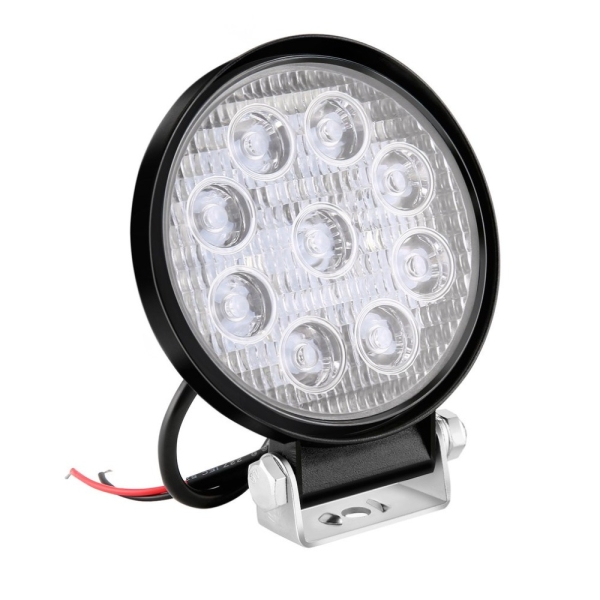Lampa de lucru 9 LED-uri 27W Spot Slim Rotund 12V