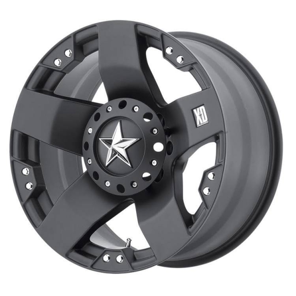 Janta neagra aliaj XD775 Rockstar XD 17X9 ET-12, 5x127 pentru Jeep JL, JK, Yj, XJ, ZJ, TJ