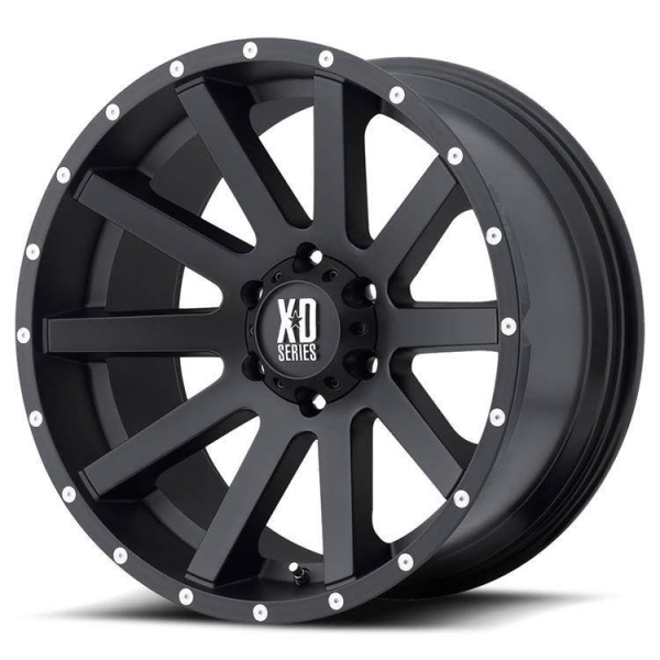 Janta neagra aliaj XD818 Heist XD 18X8 ET 35, 5x127 pentru Jeep JL, JK, WJ, WK