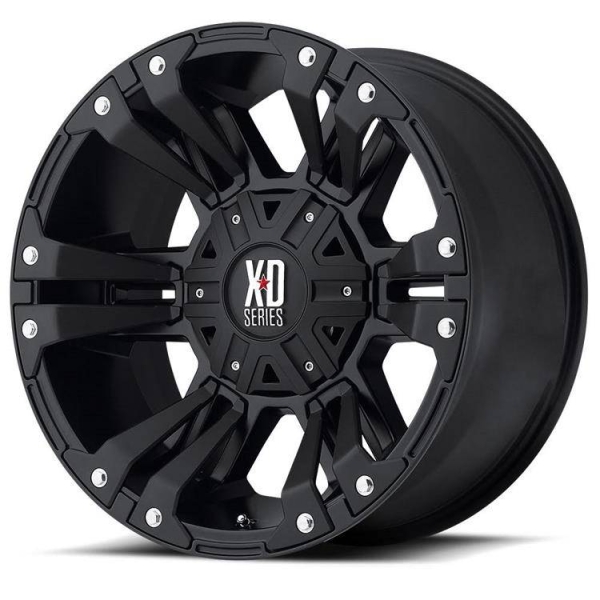 Janta neagra aliaj XD822 Monster II XD 20X9 ET 0, 5x127/ 5x139.7 pentru Jeep JL, JK