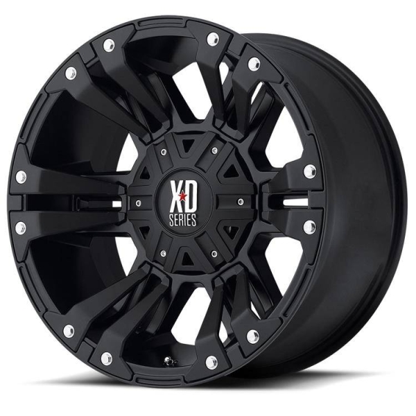 Janta neagra aliaj XD822 Monster II XD 20X9 ET 18, 5x127/5x139.7 pentru Jeep JL, JK, WJ, WK