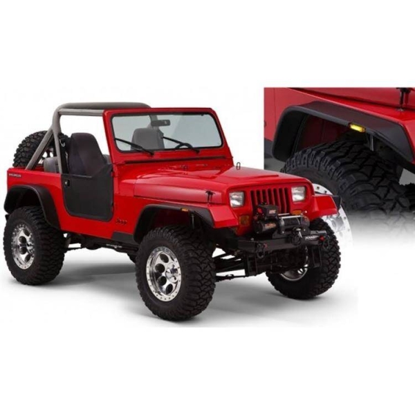 Overfendere Bushwacker Flat Style pentru Jeep Wrangler YJ 87'-96'