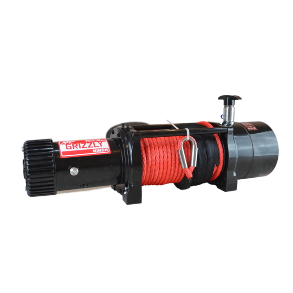 Troliu Grizzly Winch 12000lbs (5454kg) Raport 72.5:1 cu sufa sintetica cu Air free spool