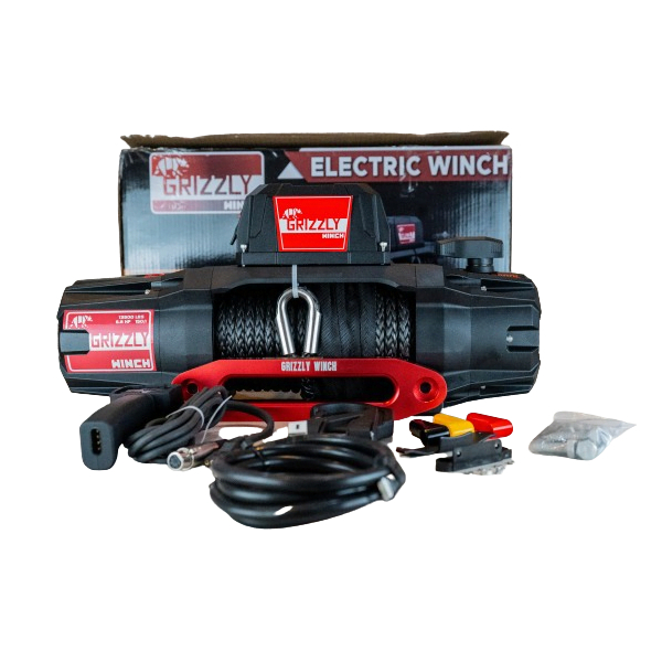 Troliu Grizzly Winch 13500lbs 150:1 cu sufa sintetica