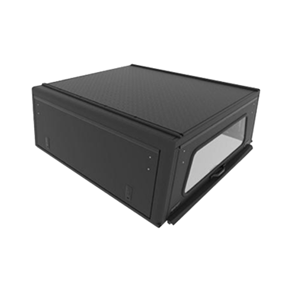 Alu-Cab Canopy Explorer Jeep Gladiator 2019+ D/CAB Negru - suprafață netedă