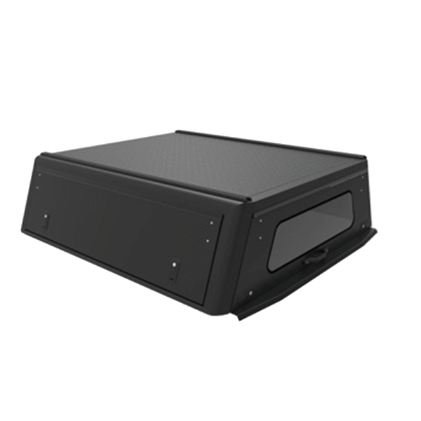 Alu-Cab Canopy Explorer Toyota Tacoma 2016+ D/CAB Negru pat scurt - suprafață netedă