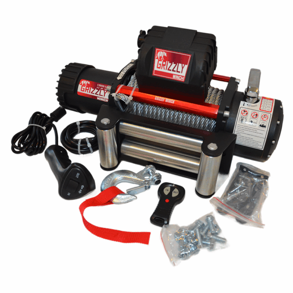Troliu Grizzly Winch 13000lbs 180:1 cablu de oțel