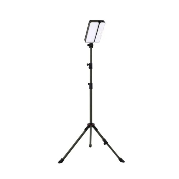 Lampă LED de camping cu trepied reglabil cu o lanternă detașabilă, 3000 lumeni, reîncărcabilă prin USB sau solar Wild Land