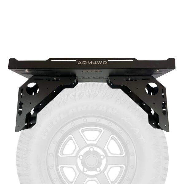 Suport multifuncțional pentru accesorii pe roată de rezervă, Negru, AQM4WD